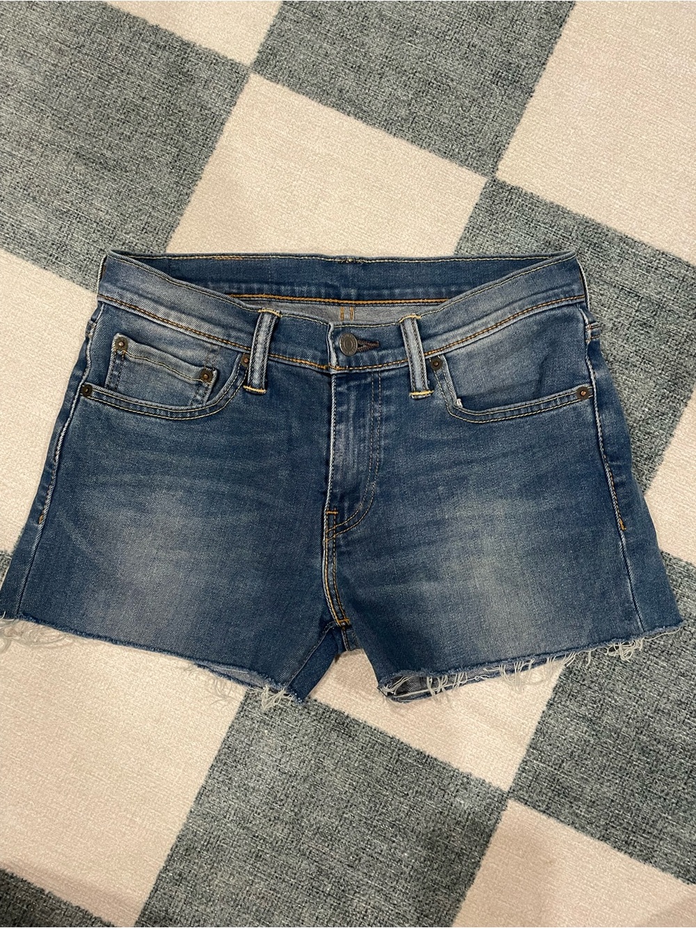 Levi’s Cut Off Medium Wash Denim Shorts